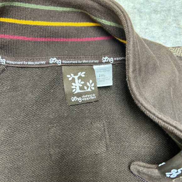 LRG Lifted Research Group Full Zip Track Jacket Mens 2XL Brown - Picture 8 of 11